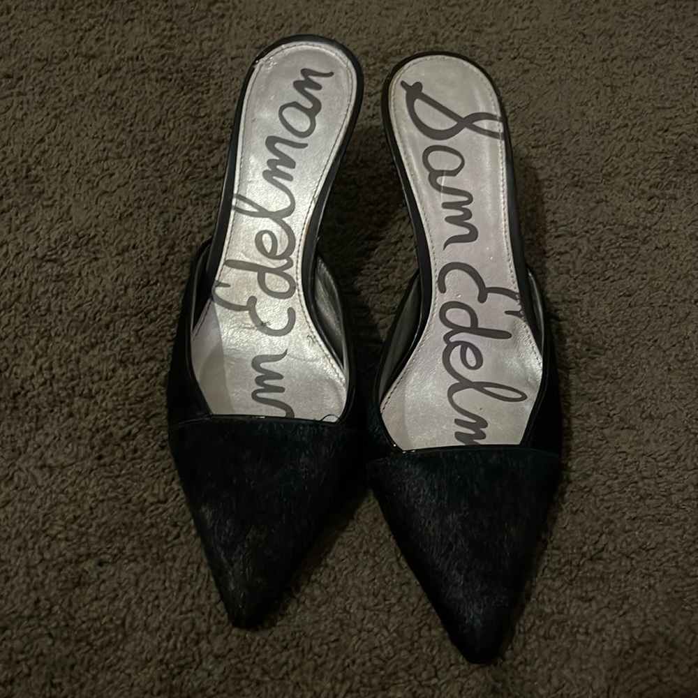 Women’s faux fur slide/heel